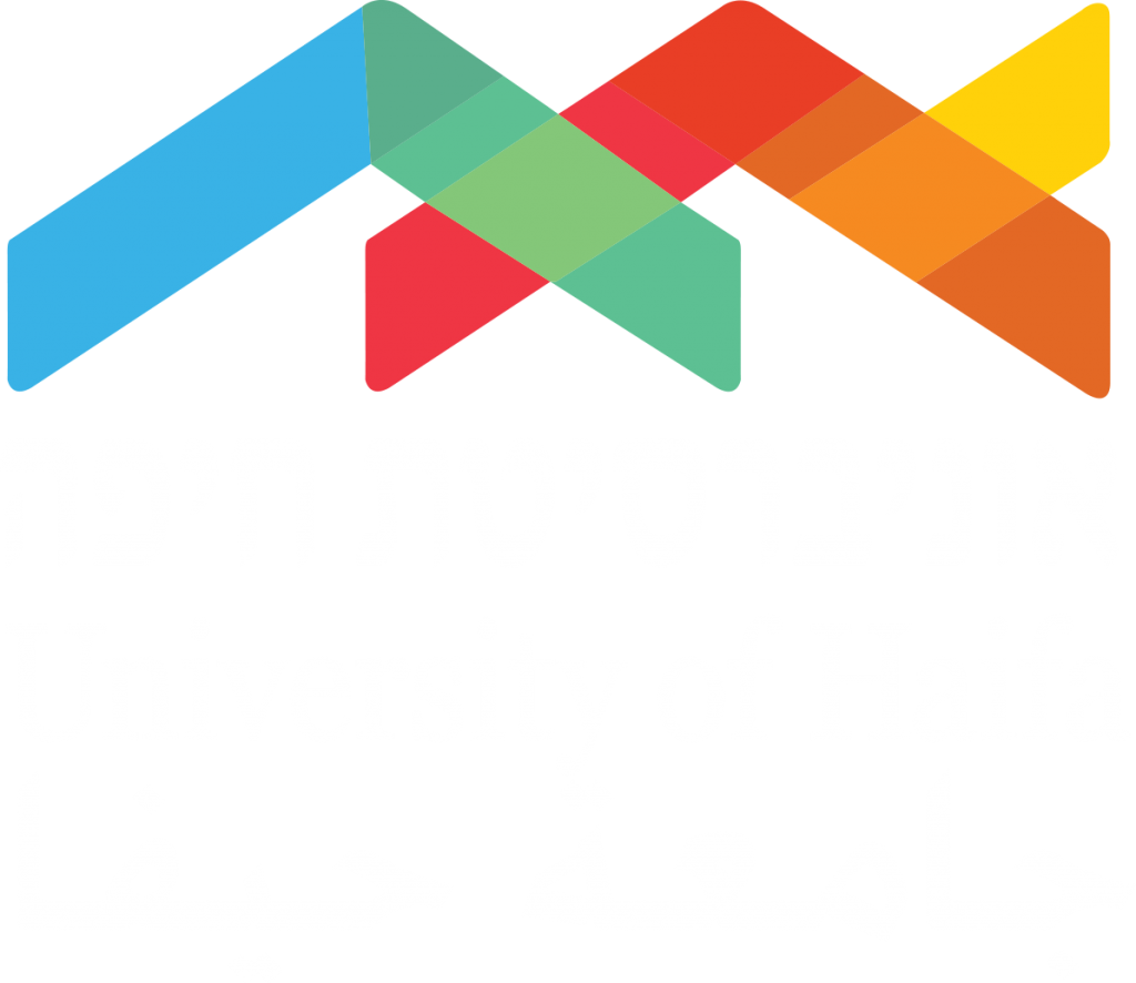 לוגו אוניברסיטת חיפה בשלוש שפות